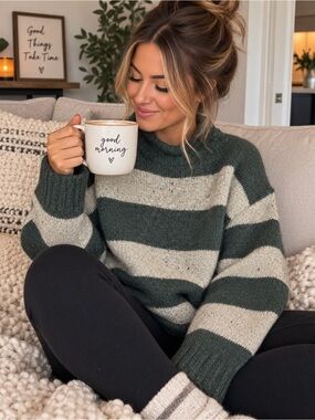 Vintage Wool Sweater Mock neck Oversized
